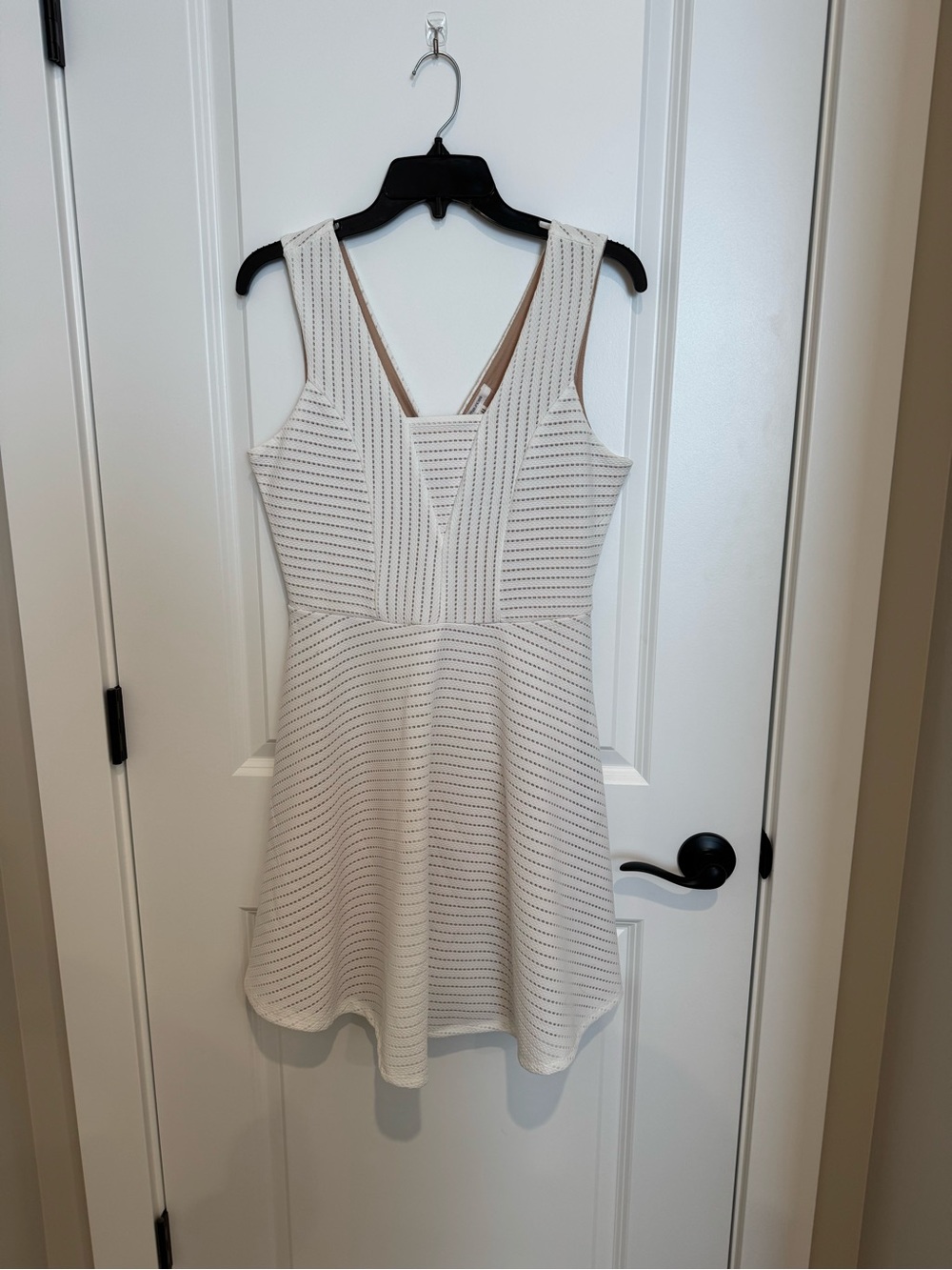 Maurices White Textured Sleeveless Dress